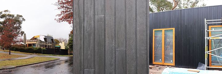 black timber cladding