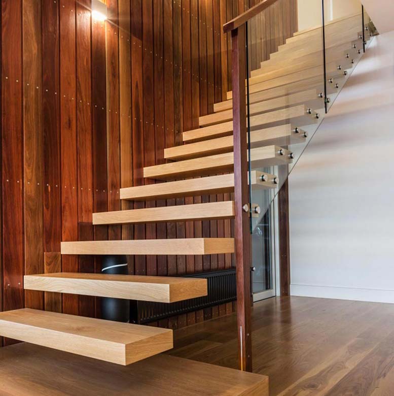 solid timber stair