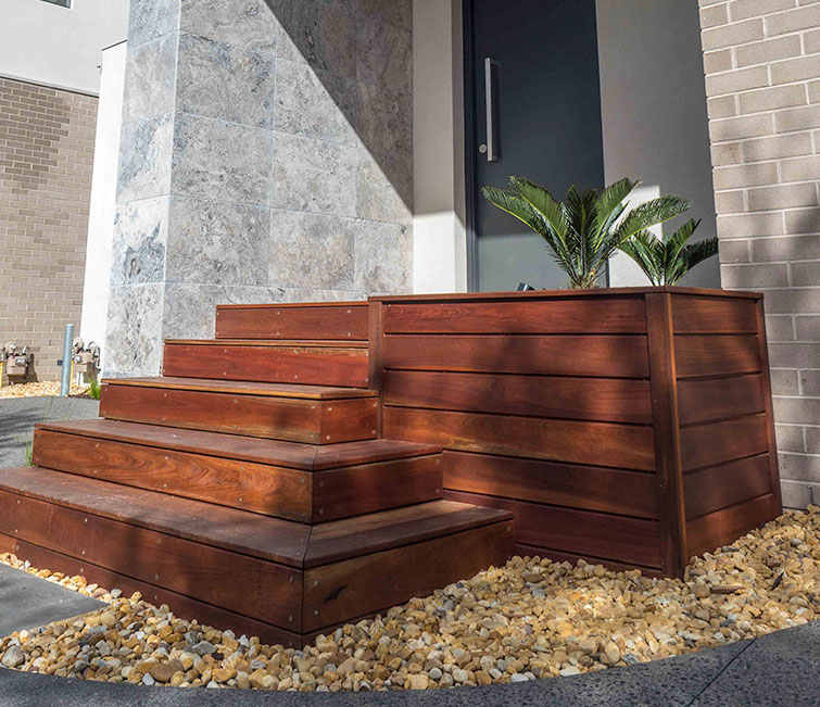 Spotted gum timber decking